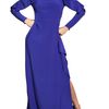 Vionnet Cut Off Crepe De Chine Long Dress in Blue - Lyst