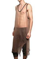Ann Demeulemeester Pearl Piping Silk Toile Dress