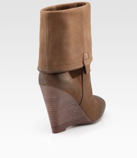 womens leather fold over boots