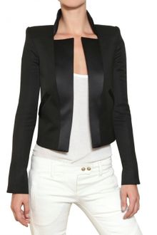 Balmain Silk Lapel Cool Wool Jacket - Lyst