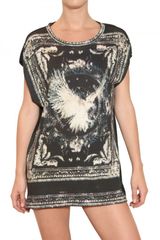 Balmain Eagle Print Cotton Jersey Dress