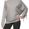 Beayukmui Cut Out Silk Knit Sweater in Gray (grey) - Lyst