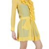 Beayukmui Silk Chiffon Ruffle Dress in Yellow - Lyst