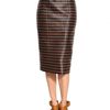 Burberry Prorsum Viscose Raffia Pencil Skirt in Brown - Lyst