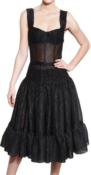  Embossed Organza Dress 