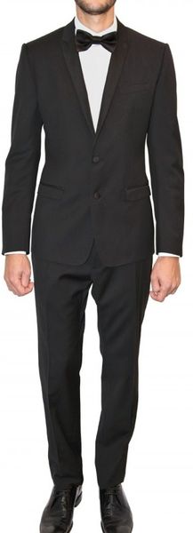  Stretch Wool Twill Tuxedo Suit 