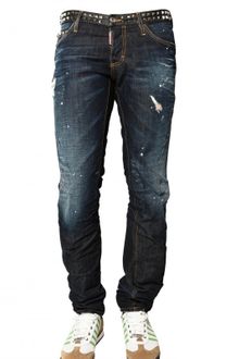 DSquared2 19cm Studded Denim Slim Fit Jeans - Lyst