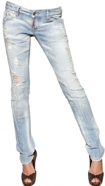 DSquared2 Slim Destroyed Denim Jeans - Lyst