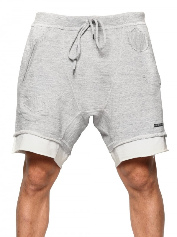 fleece shorts grey