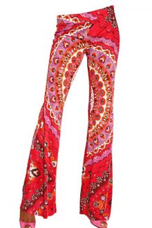 Emilio Pucci Printed Viscose Jersey Flared Trousers - Lyst
