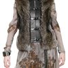 Etro Racoon and Calfskin Vest in Gray (grey) - Lyst