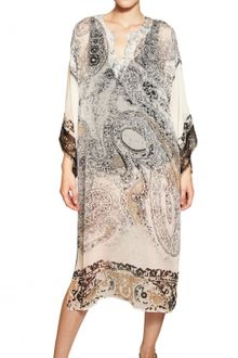 Etro Printed Silk Georgette Kaftan Dress - Lyst