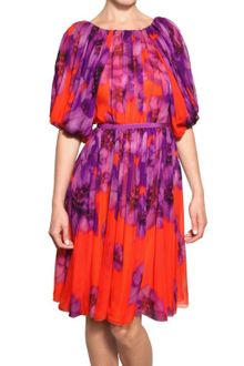Giambattista Valli Floral Print Silk Chiffon Dress - Lyst