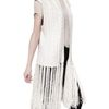 James Long Fringed Cable Wool Vest in White (ivory) - Lyst