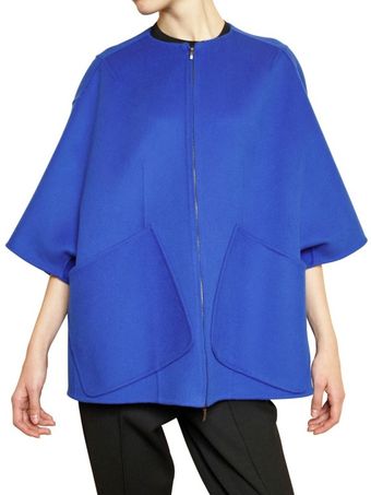Jil Sander Double Wool Melton Coat - Lyst