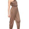 Lanvin Gathered Viscose Jersey Empire Cut Jumps in Brown - Lyst