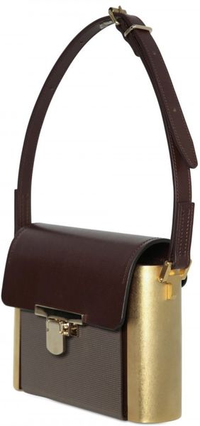 Lanvin Leather with Metal Sides Ca Top Handle - Lyst