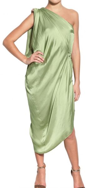 Lanvin Satin Dress - Lyst