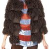 Maurizio Pecoraro Wool Cloth and Mongolian Fur Fur Coat in Brown - Lyst
