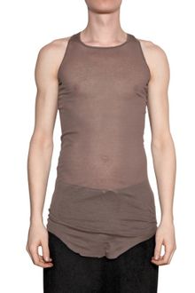 Rick Owens Miniribbed Cotton Tank Top - Lyst