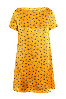 Yves Saint Laurent Star-print Silk Dress - Lyst