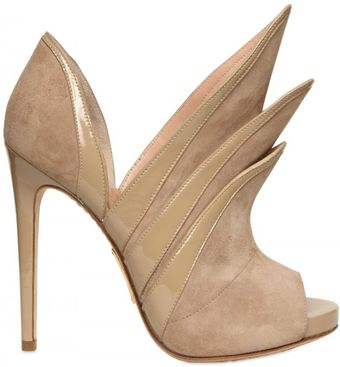 Alejandro Ingelmo 120mm Origami Suede & Patent Low Boots - Lyst