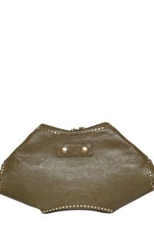 Alexander McQueen De-manta Leather Studded Clutch - Lyst