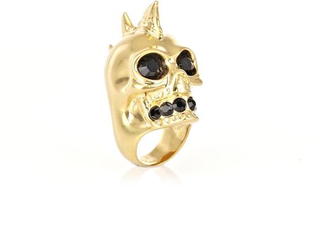 Alexander Mcqueen Skull Sharktooth Ring in Gold - Lyst