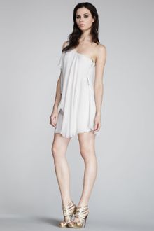 Alice + Olivia One-shoulder Draped Dress - Lyst