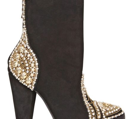 Balmain 110mm Suede Swarovski & Studs Boots Balmain 110mm Suede Swarovski & Studs Boots