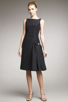 Carolina Herrera Silk Faille Dress - Lyst