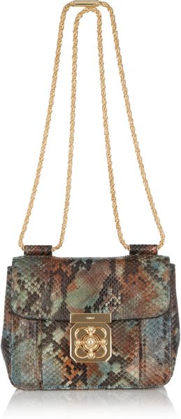 Chloé Elsie HandPainted Python Shoulder Bag in Multicolor (multicolored) - Lyst