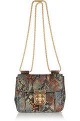 Chloé Elsie Hand-Painted Python Shoulder Bag