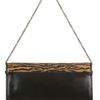 Christian Louboutin Riviera Panama Tiger Leather Clutch in Black - Lyst