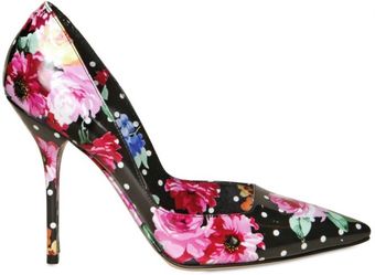 Dolce & Gabbana 110mm Patent Flower Print Pointy Pumps - Lyst