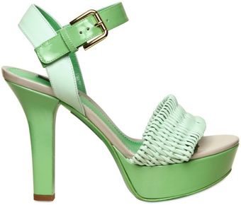 Dolce & Gabbana 140mm Woven Leather Sandals - Lyst