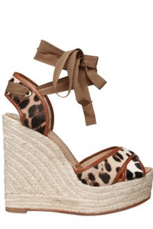 Dolce & Gabbana 130mm Ponyskin and Leather Wedges - Lyst