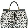 Dolce & Gabbana Pony and Lamb Fur Miss Sicily Top Handle in Animal (white) - Lyst