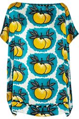 Easton Pearson Printed Silk-satin Top