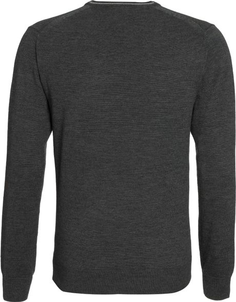 Fred Perry Merino Wool V Neck Sweater in Gray for Men (grey) | Lyst