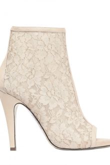 Gianna Meliani 115mm Lace Calfskin Ankle Boots - Lyst