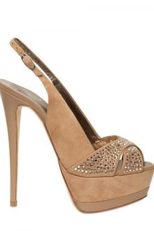 Giuseppe Zanotti 150mm Suede & Swarovski Sandals - Lyst