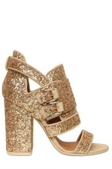 Givenchy 100mm Glitter Buckled Sandals - Lyst