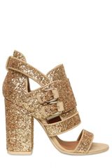 Givenchy 100mm Glitter Buckled Sandals