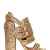 Givenchy 100mm Glitter Buckled Sandals in Gold - Lyst