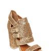 Givenchy 100mm Glitter Buckled Sandals in Gold - Lyst