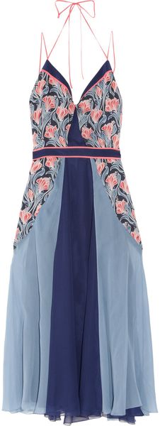  Floral-print Silk-chiffon Dress 