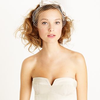 J.Crew Jennifer Behr Bow Birdcage Veil - Lyst