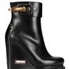 Jil Sander 110mm Calfskin Buckled Low Boot Wedges in Black - Lyst