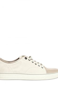 Lanvin Suede and Patent Leather Sneakers - Lyst